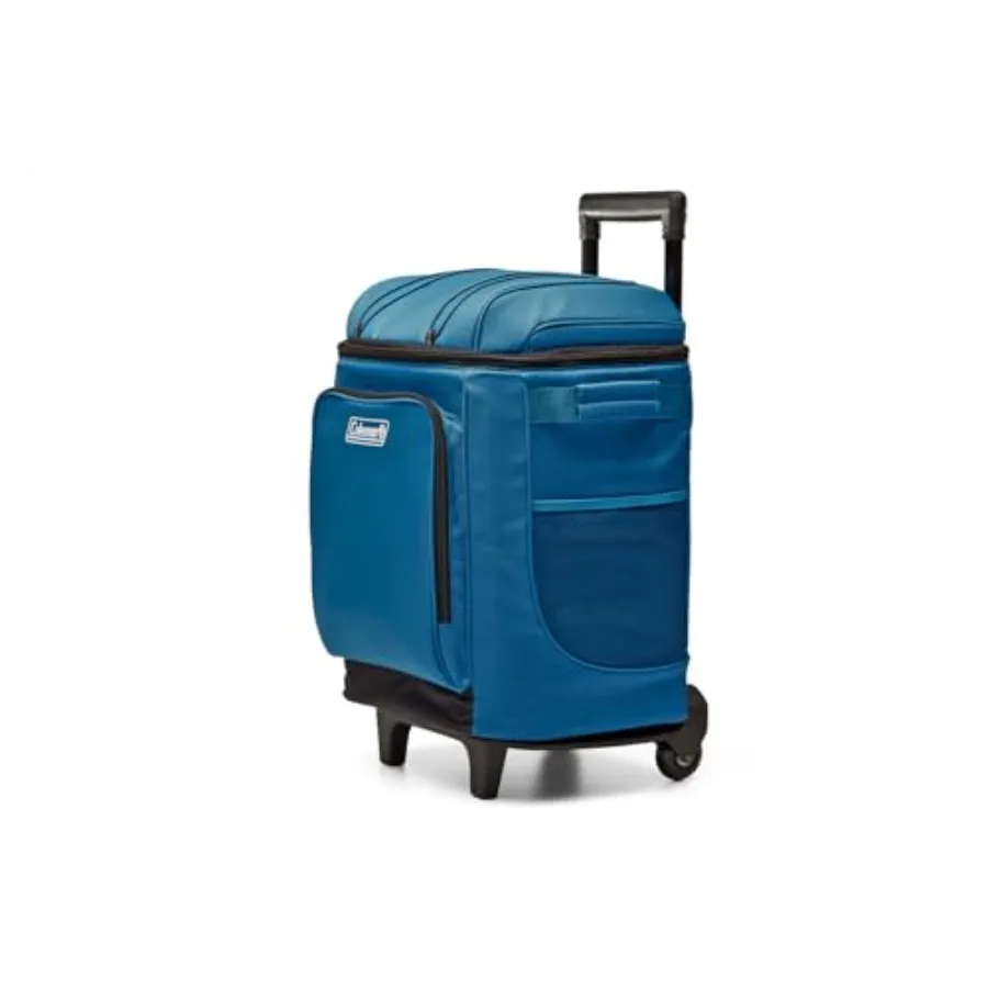 

42-Can Soft Rolling Cooler with Wheels Leak-Proof Portable Insulated Chiller with 12+ Hour Ice Retention Made with Recycled Mat