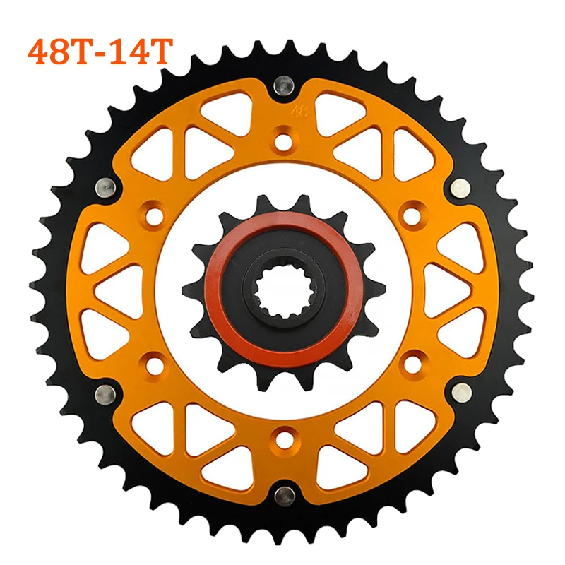 Motorcycle 520 45T-52T 14T Front Rear Sprocket For SUZUKI DR250 DR-Z250 RM250 RMX250 DR350 DR-Z400 DR RM RMX DRZ 250 350 400 L M