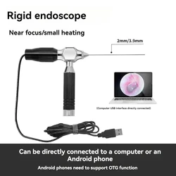 100wHD Pixel Smart Hard Pole Endoscope 2/3.9mm USB Otoscope Industrial endoscopeFor Android Hongmeng mobile phone and computer
