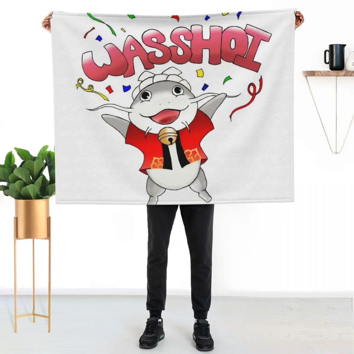 Ready The Confetti Namazu Throw Blanket Soft Big sofa bed Hairy Sofas Bed Nap Blankets