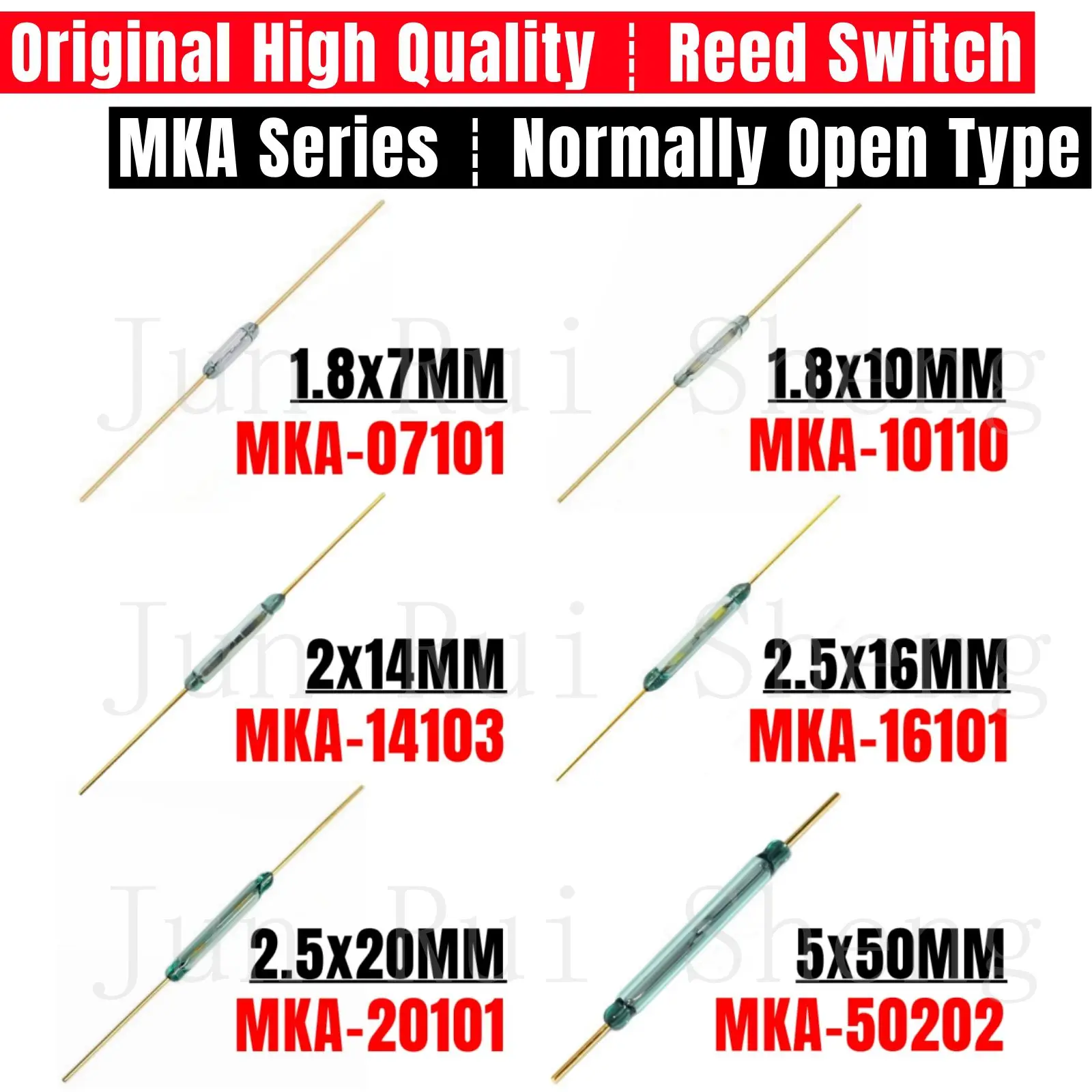 10PCS Original 7MM/10MM/14MM/16MM/20MM/50MM Magnetic Contact Reed Switch MKA07101 MKA10110 MKA14103 MKA16101 MKA20101 MKA50202