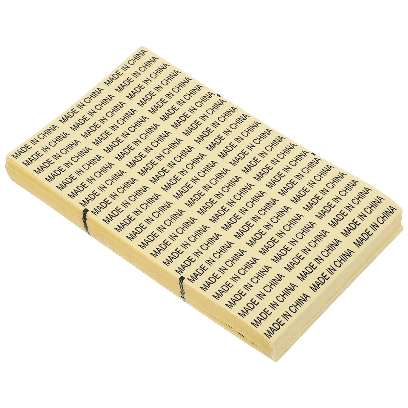 

4000Pcs Transparent Made in China Stickers Black Text Self Adhesive Labels Waterproof for Importers Retailers Smooth Surface