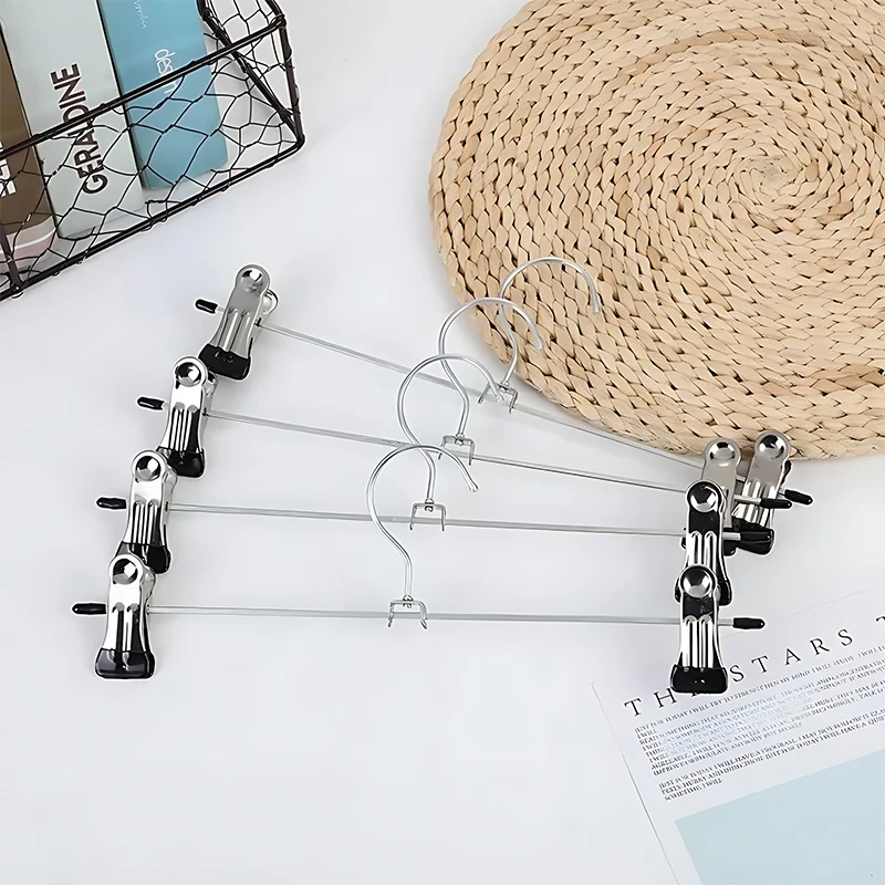 6/12PCS Metal Pant Hangers With Adjustable Clips 30cm Length Non-Slip Trousers Clip Clothes Storage Organizer Home Essential ZYF