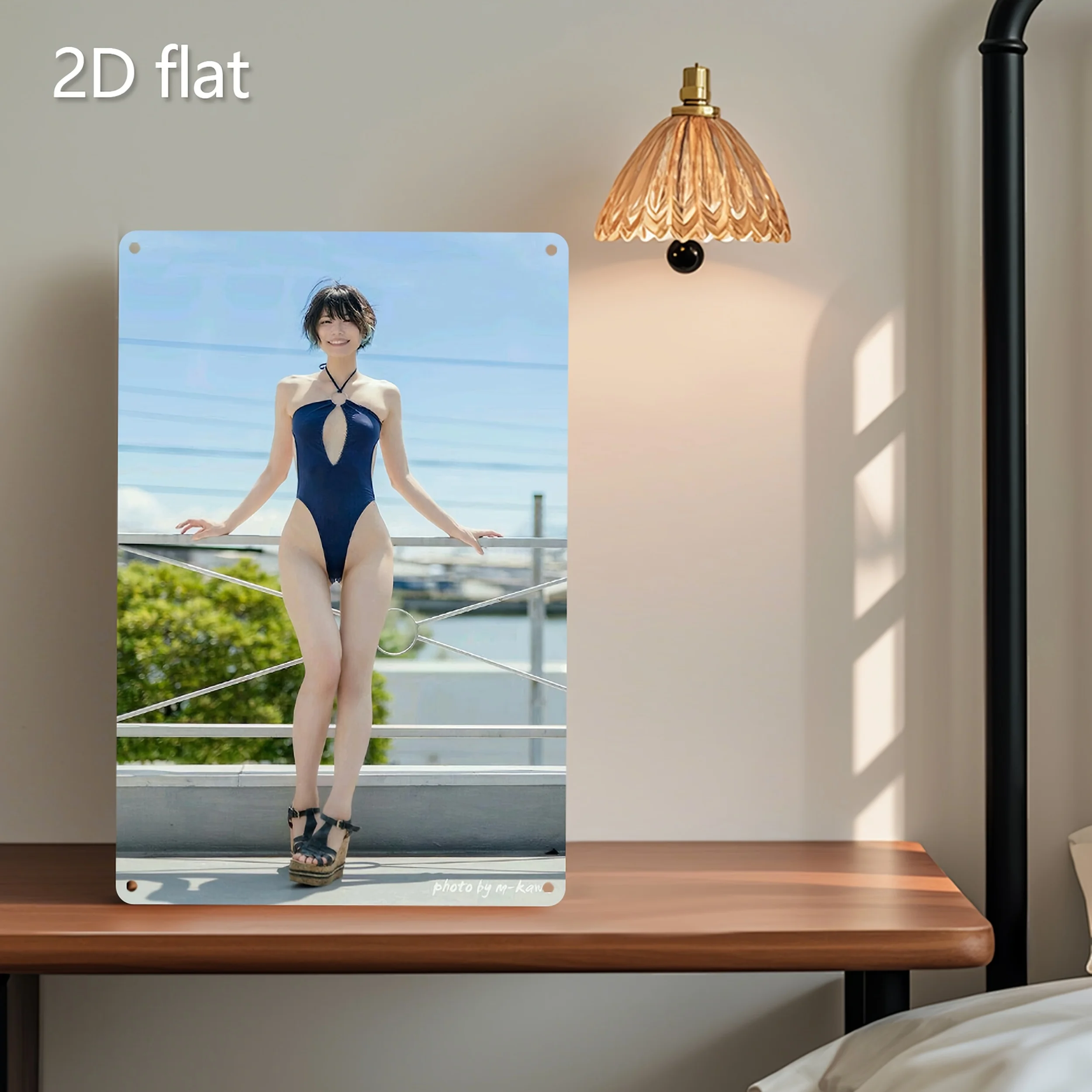 Blue Swimsuit Metal Wall Art - 2D Iron Sign 7.87