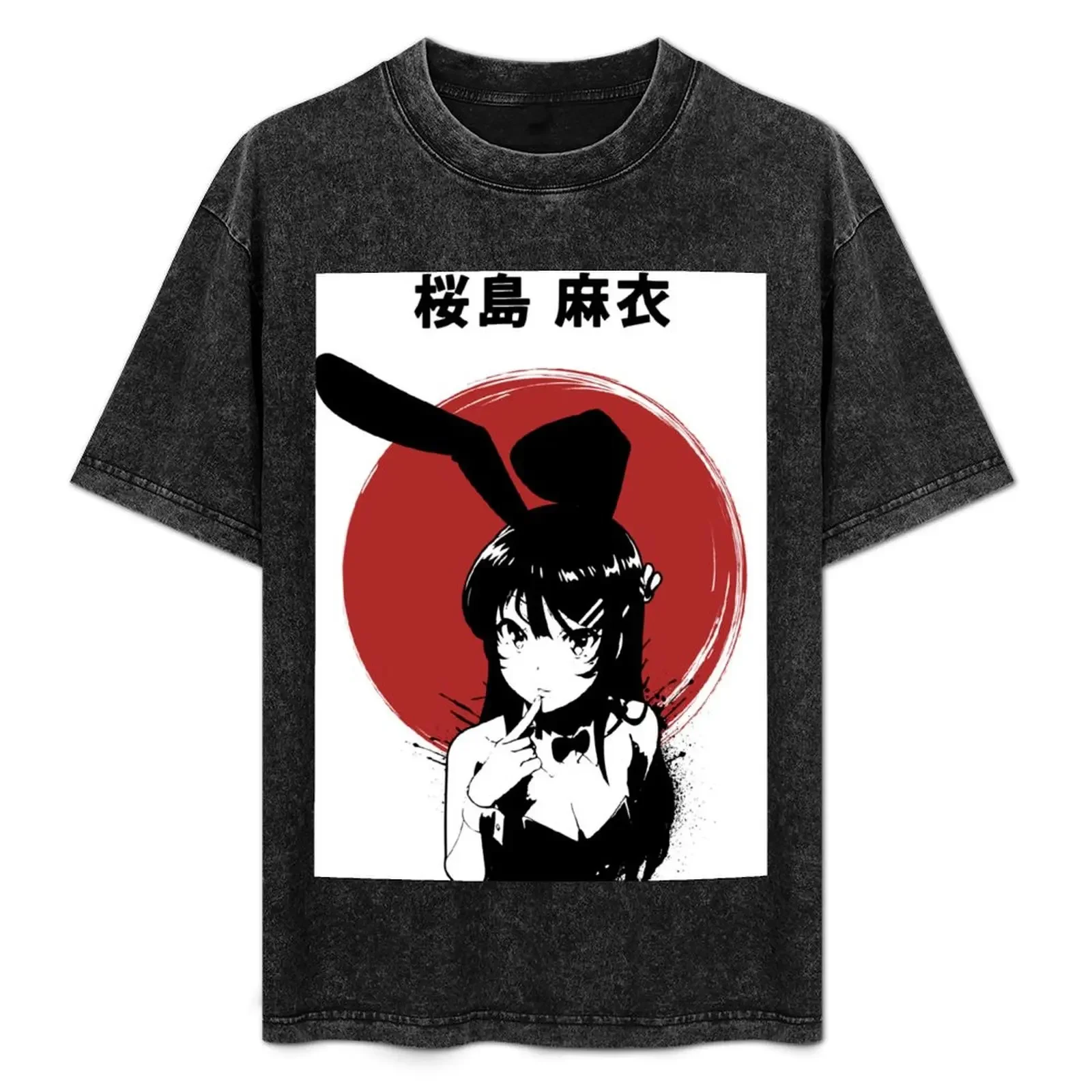 

Anime Bunny Girl Senpai Kawaii Face Japanese Style T-Shirt sports fans Blouse customs heavyweight t shirts for men