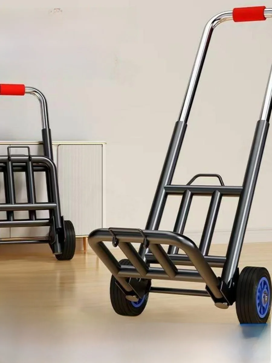 ポータブル手引きショッピングカート新モデル家庭用荷物運搬カート便利な手押しカート荷物小型