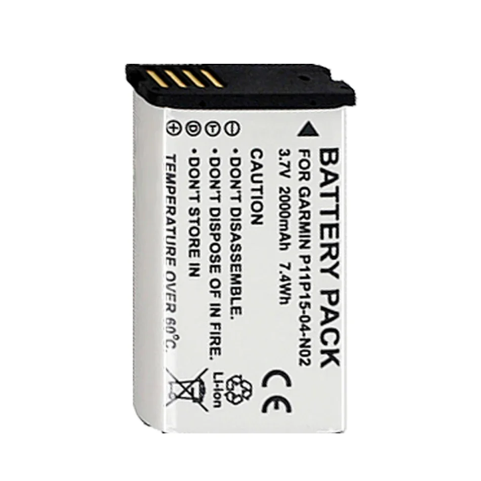 2000mAh Battery 361-00053-00 3610005300 For GARMIN Montana 650 650T 600 VIRB GPS Bateria