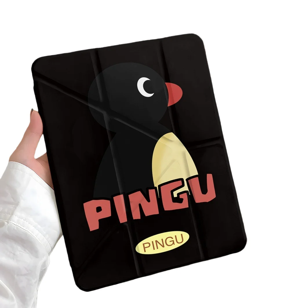 Penguin Pen Slot Tablet Case For Mini 7 6 iPad Pro 2024 2022 2021 2020 2019 2018 2017 11 10 9 8 7 6 5 Air7 6 5 4 3 2 1 Cover