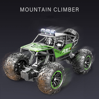 RC Car Remote Control Car Off Road Monster Truck Metal Shell 2WD Dual Motors LED Headlight Rock Crawler Child Gifts Toys
