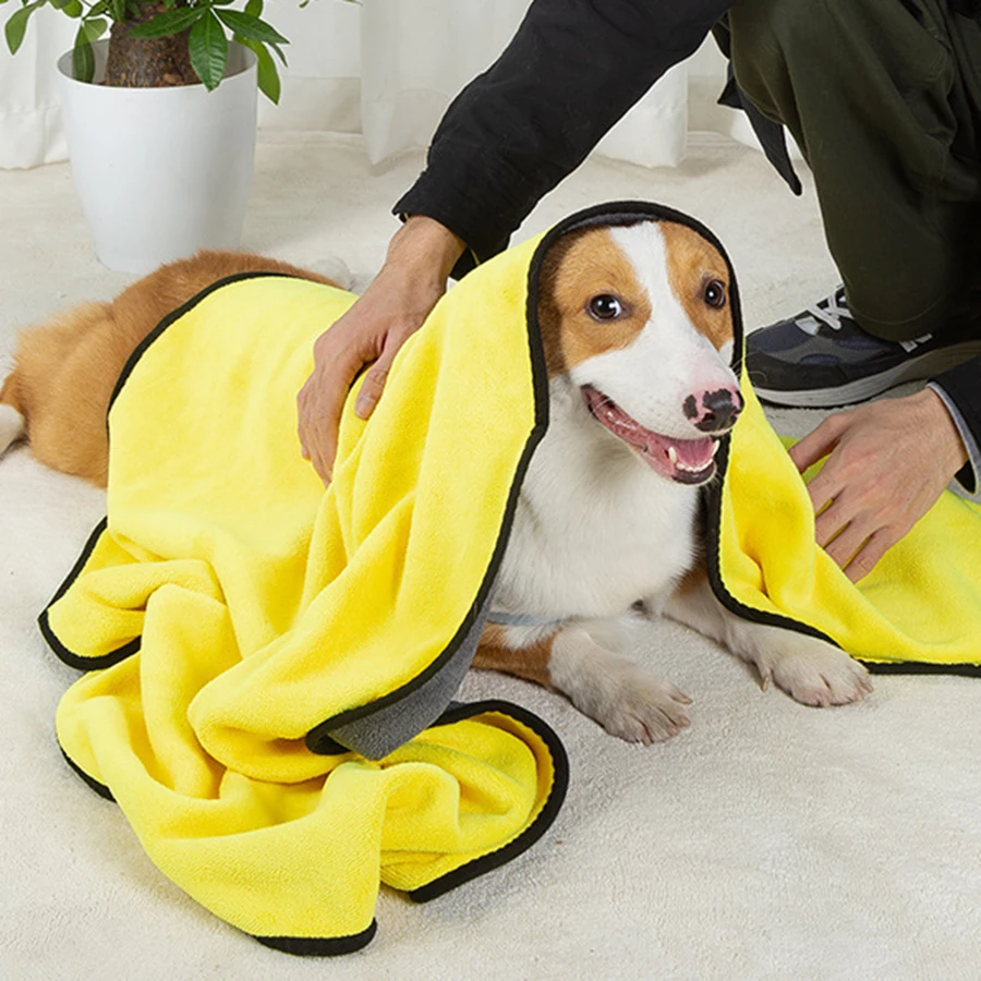 

Pet absorbent towel, dog bath towel, strong quick drying large thick bath towel, cat specific bath towel