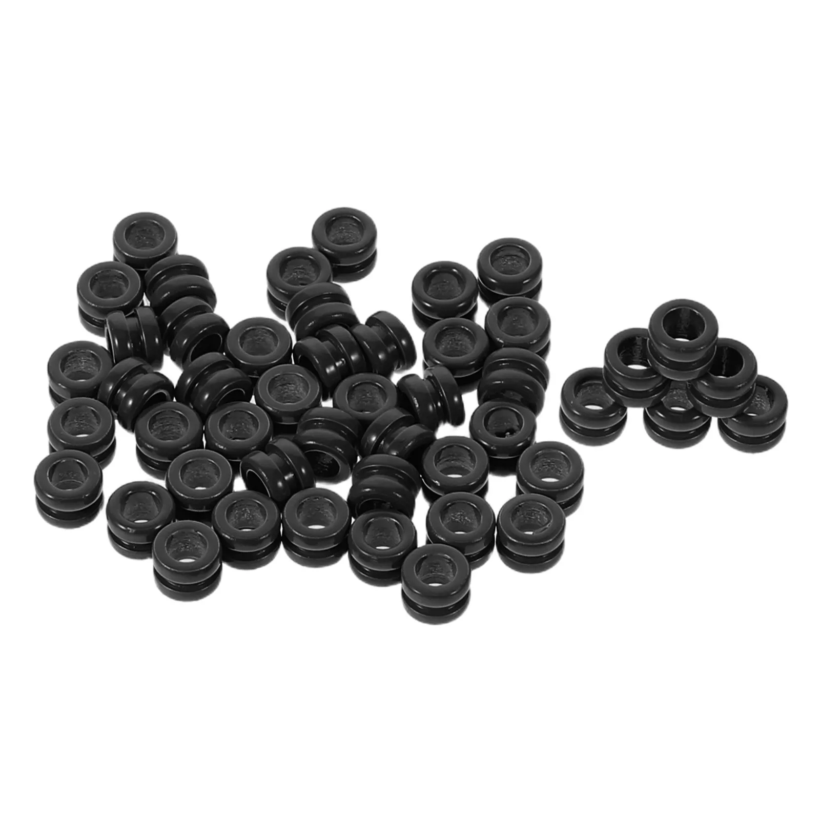 50Pcs Folk Guitar String Beads Acoustic Metal Tailpiece Parts Improved String Stability for Ukulele Mandolin Black