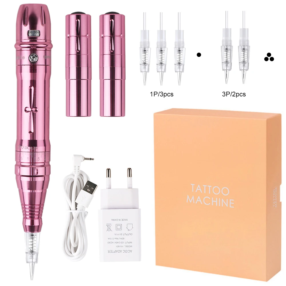 Permanent Makeup Machine Kit or Microblading  Needle, Tattoo Machine for Eyebrow and Lip Art,  Eye Liner, and Lip Tattooing