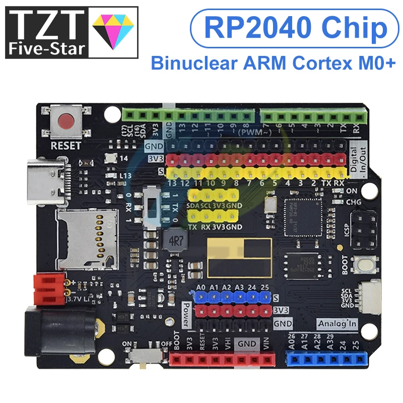 لوحة تطوير Raspberry PI UNO RP2040 Type-C USB 16 ميجابايت وحدة تحكم تعلم البرمجة لوحة أساسية لاردوينو