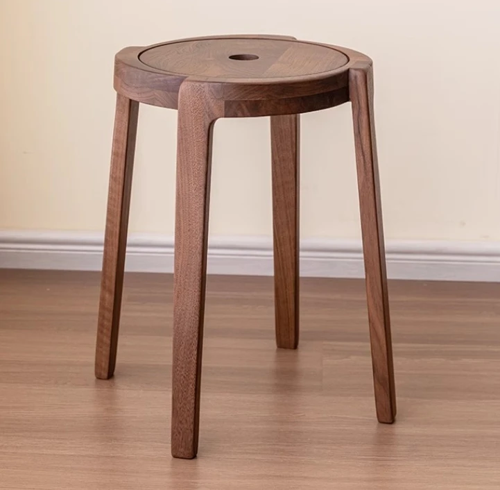 

Solid wood windmill stool modern simple bench foldable home use