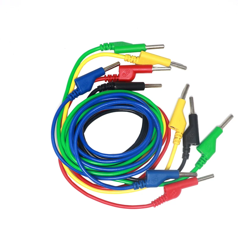 【1PCS】 4MM Banana Plug Male Jack high Voltage Silicone Wire Multimeter Test Cable Lead Cord 1M Banana Jack