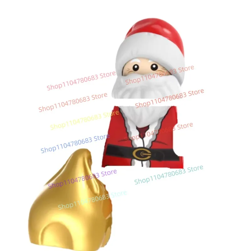 MOC Building Blocks, Mini Doll Models, Santa Claus Assembly, Accessories, Ornaments, Hobbies, Collecting Toys, Christmas Gifts