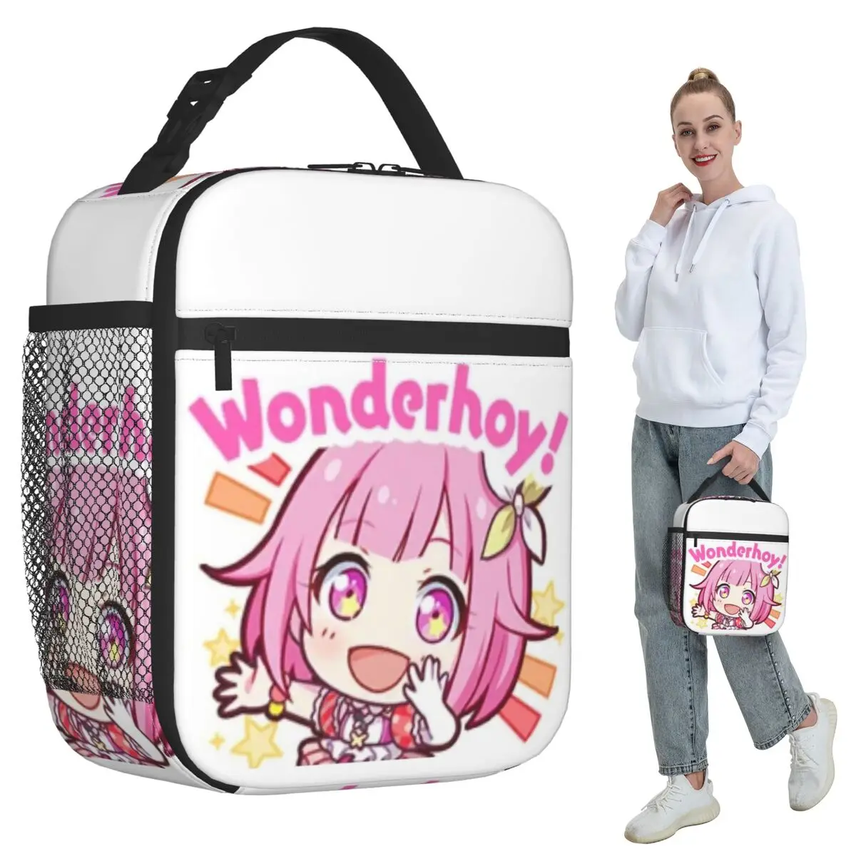 Emu Otori Wonderhoy Stamp Insulated Lunch Bag for Women Office Cooler Thermal Food Box Tote Leakproof Lunch Boxes Container
