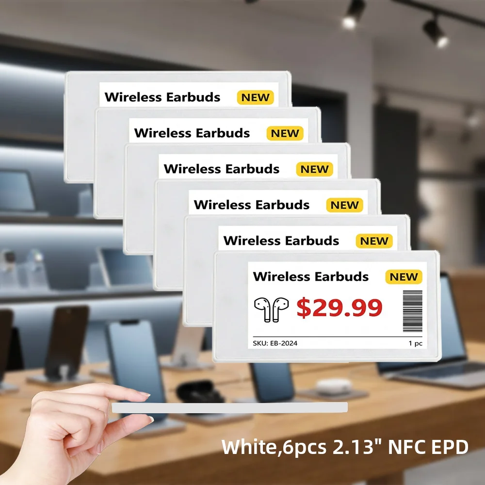 電子棚札-34mm-nfc-電子ペーパー-213インチ-4色-bwry-モバイルアプリ-店舗用