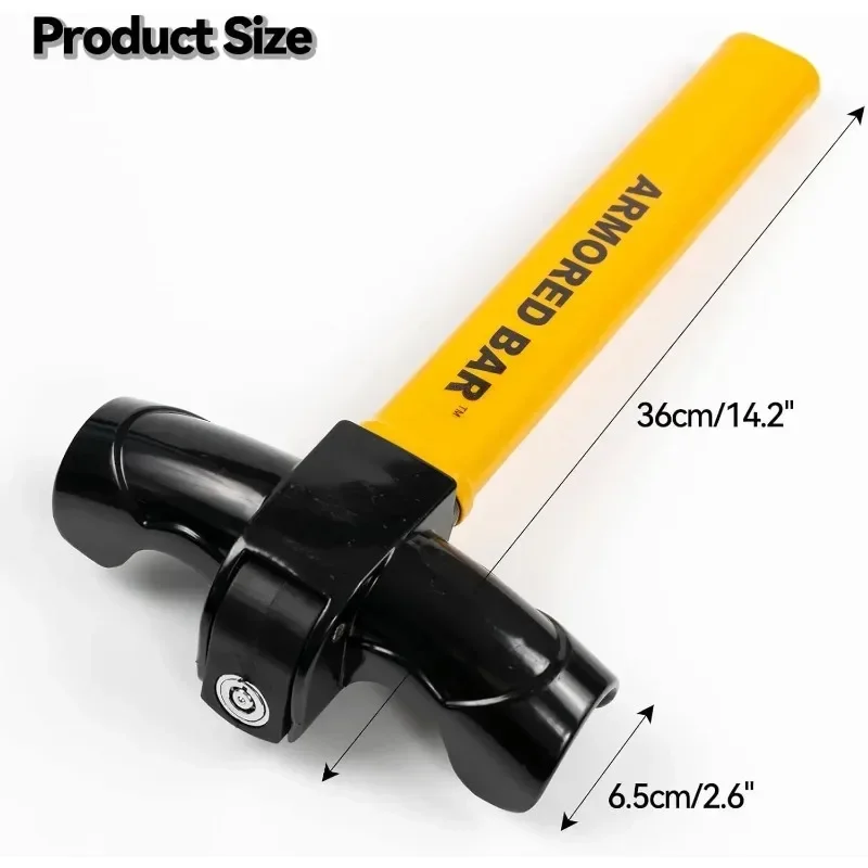 T-Shaped Car Steering Wheel Lock with 2 Keys. Anti-Theft. image 6