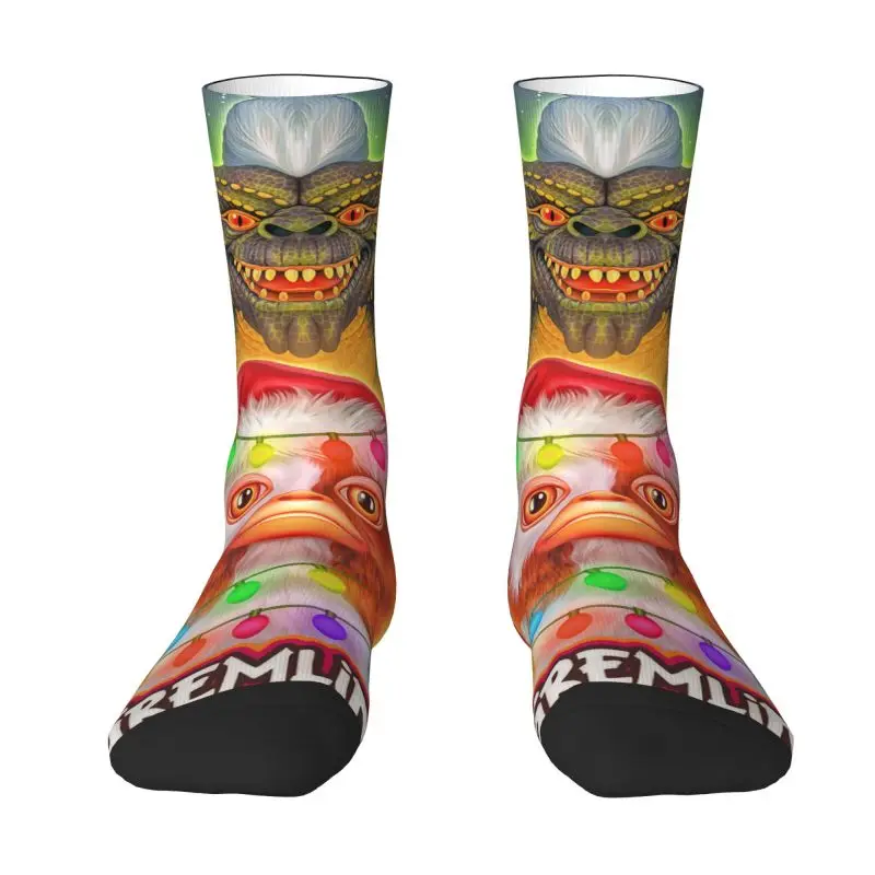 Fun Men's Gizmo Gremlins Dress Socks Unisex Comfortable Warm 3D Printing Mogwai Monster Movie Crew Socks