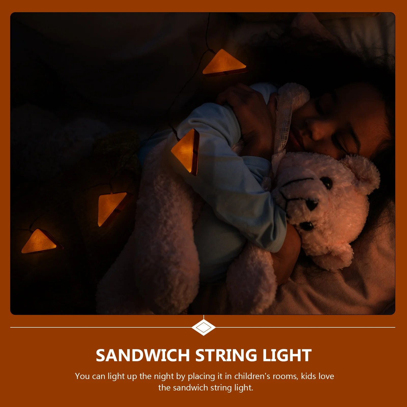 1 قطعة ساندويتش النمذجة سلسلة ضوء مصباح للزينة الإبداعية لغرفة عيد ميلاد حفلة مريحة المنزل ضوء الليل #3