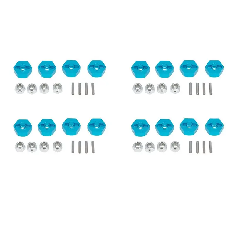 16Pcs Metal 12MM Wheel Hex Adapter For Tamiya TT01 TT-01 TT02 XV01 TB-04 WT-01N 1/10 RC Car Upgrade Parts