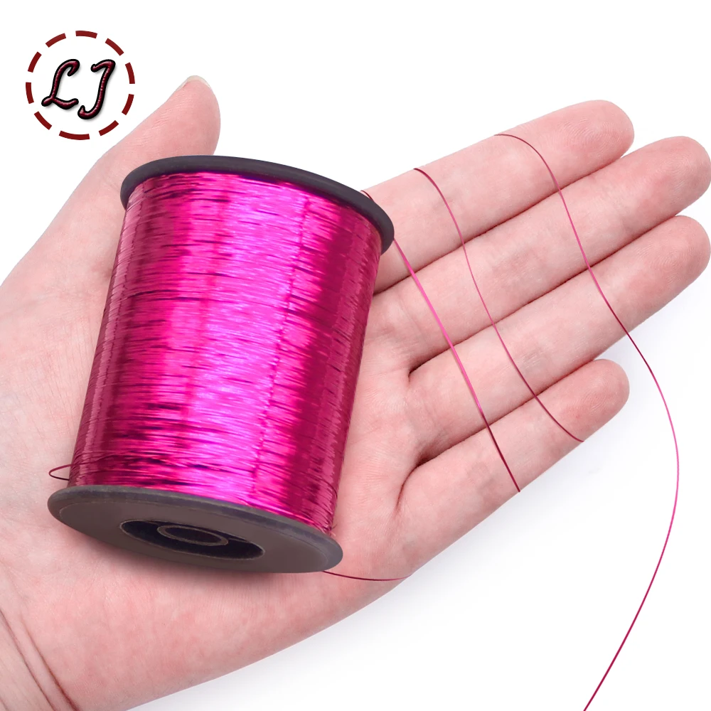 New 28C Flat wire 8000M/Roll DMC Metallic Embroidery Crochet Threads Knitting Yarn Cross Stitch Threads Sewing accessory diy