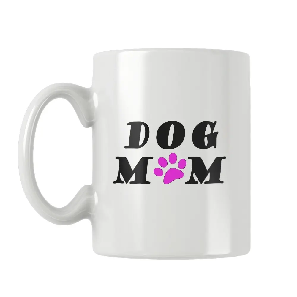 Dog Mom Printed Mug Coffee Cup White Ceramic Funny Birthday Mother's Day Gifts