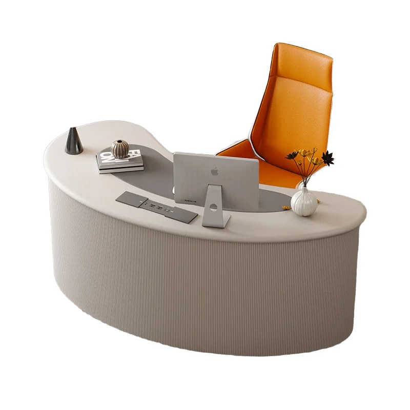 

*Modern Designer Lacquered Reception Desk Chair Office Female Boss Executive Desk Coffee Table