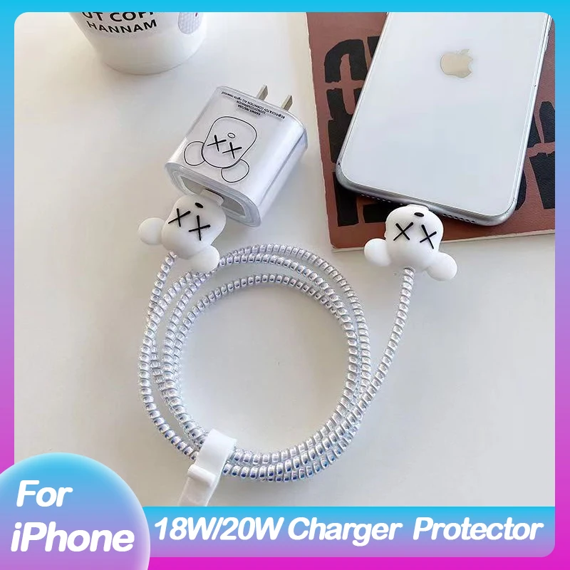 Charger Protector Cable Organiser Management Kits For iPhone 14 13 12 11 Plus Pro Max 18W 20W Original Charger