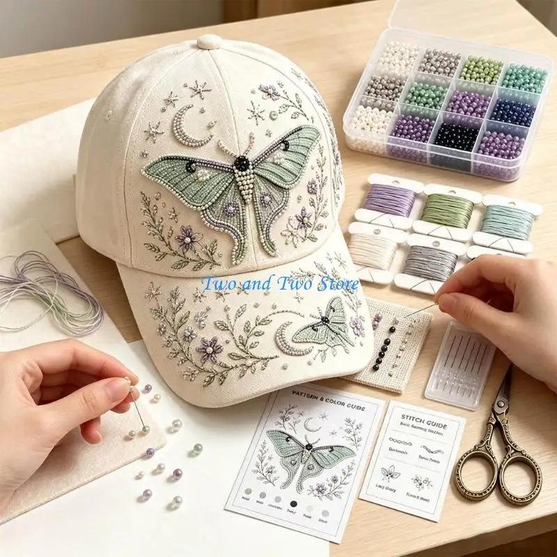 HX6F Hat Decorating Project with Baseball Cap Form, Printed Pattern Pages, and Wearable DIY Use for Creative Afternoons