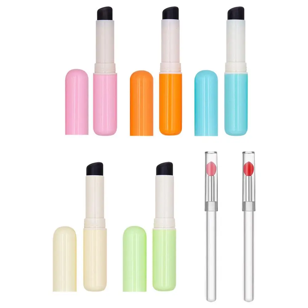 Soft Round Head Silicone Lip Brush Natural Q Soft Lipstick Makeup Brush Lip Gloss Applicator And Concealer Makeup Brush Tool