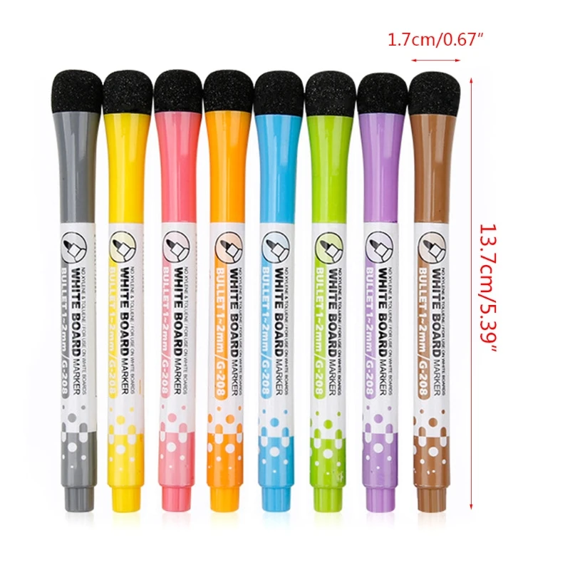 F3MA 8 สีชอล์กปากกา Erasable Magnetic Whiteboard MARKER ปากกาสำหรับกระดานดำไวท์บอร์ดแก้ว DIY วางแผนปฏิทิน