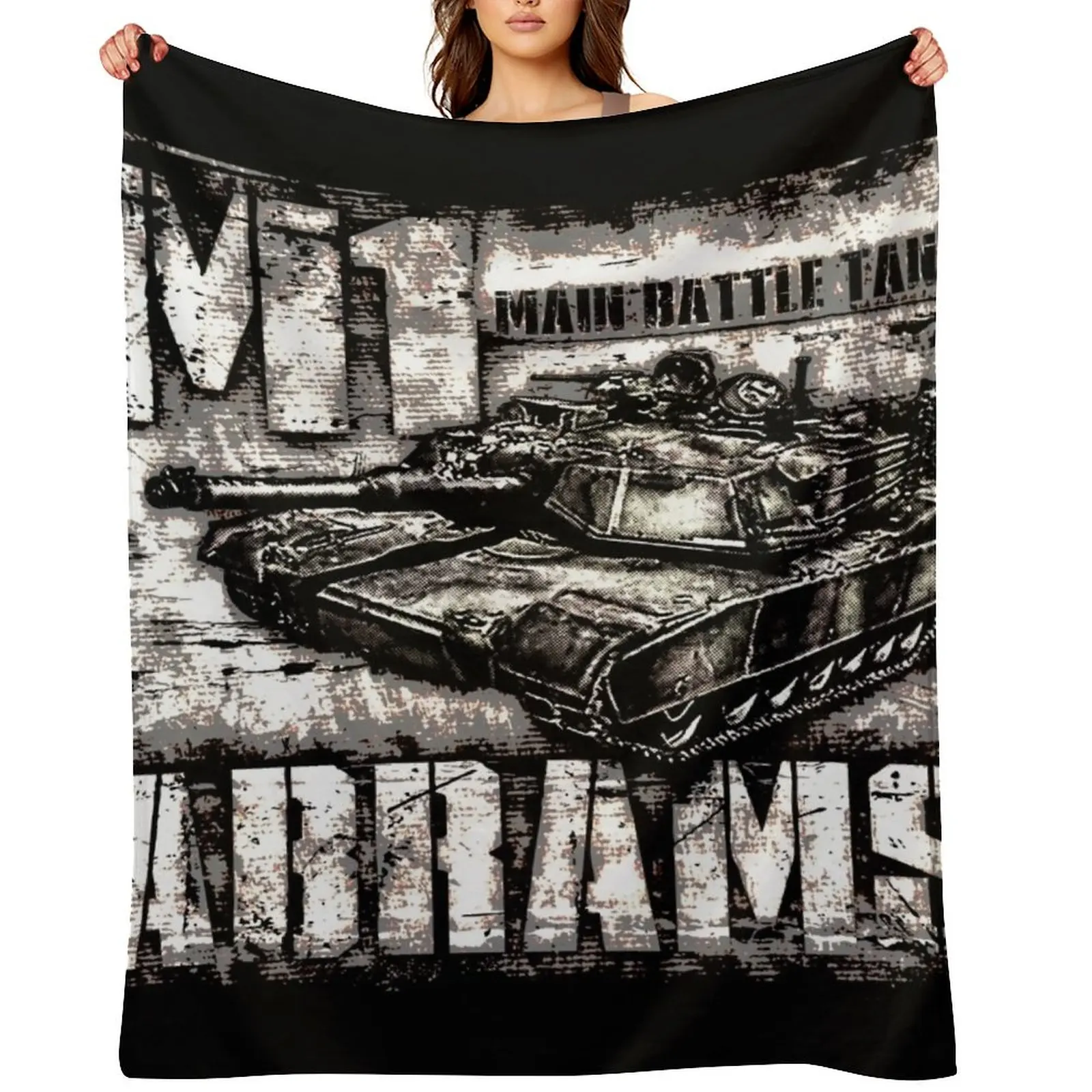 

M1 Abrams Throw Blanket heavy to sleep Soft Plaid Sofa Throw Thin Blankets