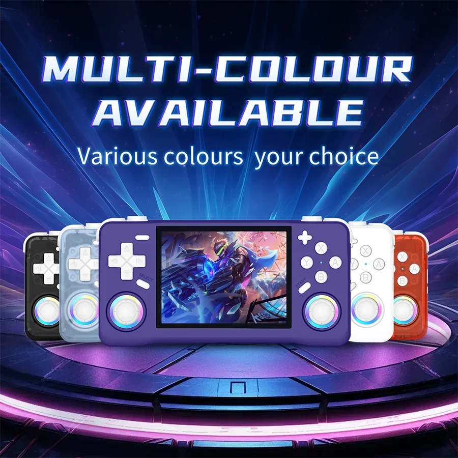 NEW XF35H Retro Handheld Video Game Console Linux System 3.5-inch IPS Screen Mini Portable Handheld Video Player 64GB 128G Games