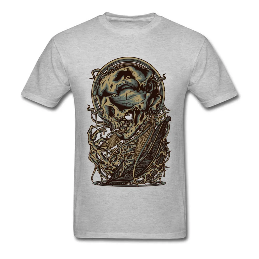 Black Design Short Sleeve Discount T Shirts for Men O-Neck 100% Cotton Tops Shirts Geek T-Shirt Curse Skull Rock Tshirts Custom #2