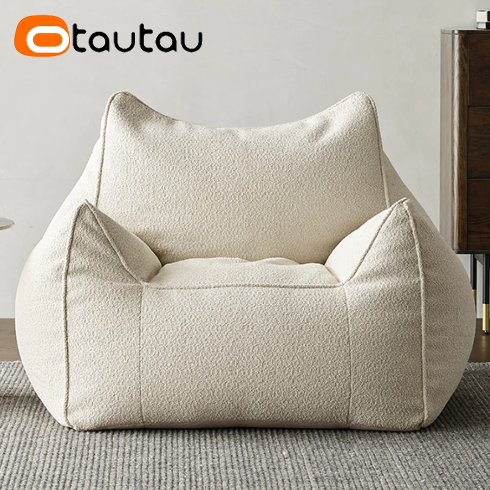 OTAUTAU Bean Bag Sofa Pouf Cover Without Filler Outdoor Waterproof Puff Ottoman Salon Armchair Camping Garden Beach Couch SF114