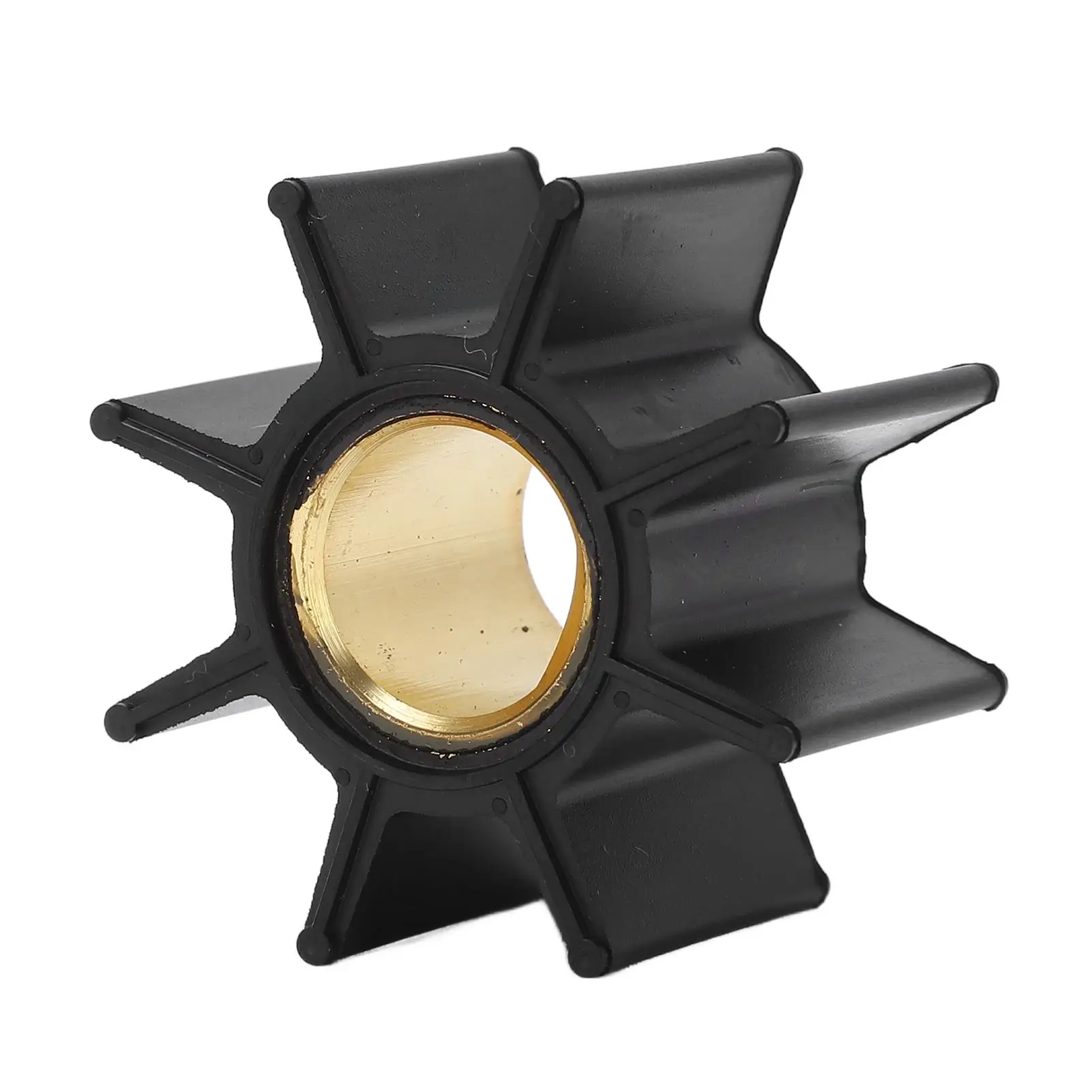 Water Pump Impeller 8 Blades D Shape Shaft Copper Hubs Easy Repair 18-32 for 5 Good Flexibility for 5 -10hp Outboard Engine