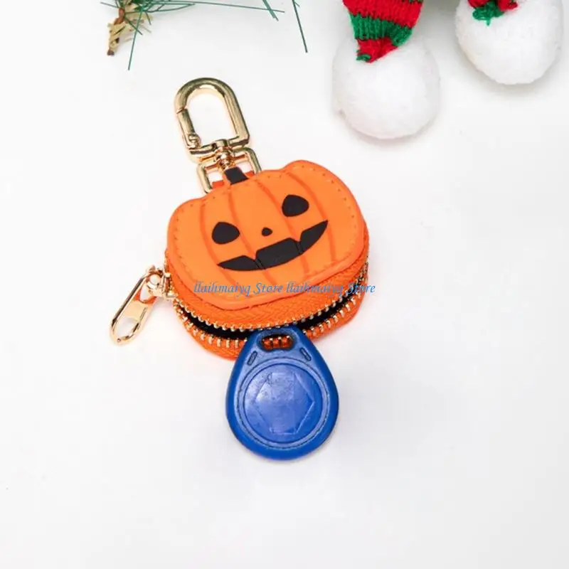 573B Small Coin Purse Keychain Bag Charm Mini Leather Coin Change Purses Keychain for Backpack Handbags Decorations