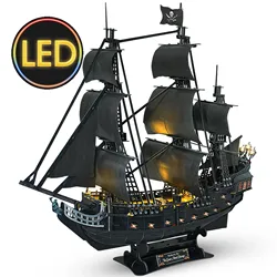 CubicFun 3D Metal Puzzles Queen Anne's Revenge 340 Pcs For teens Pirate Ship Gifts Model Kits Toys Brain Teaser Puzzles adults