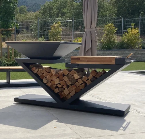

New Design Corten Steel Brazier Fire Pit Smoker Barbecue Portable Outdoor Charcoal Garden Oven Bbq Grills
