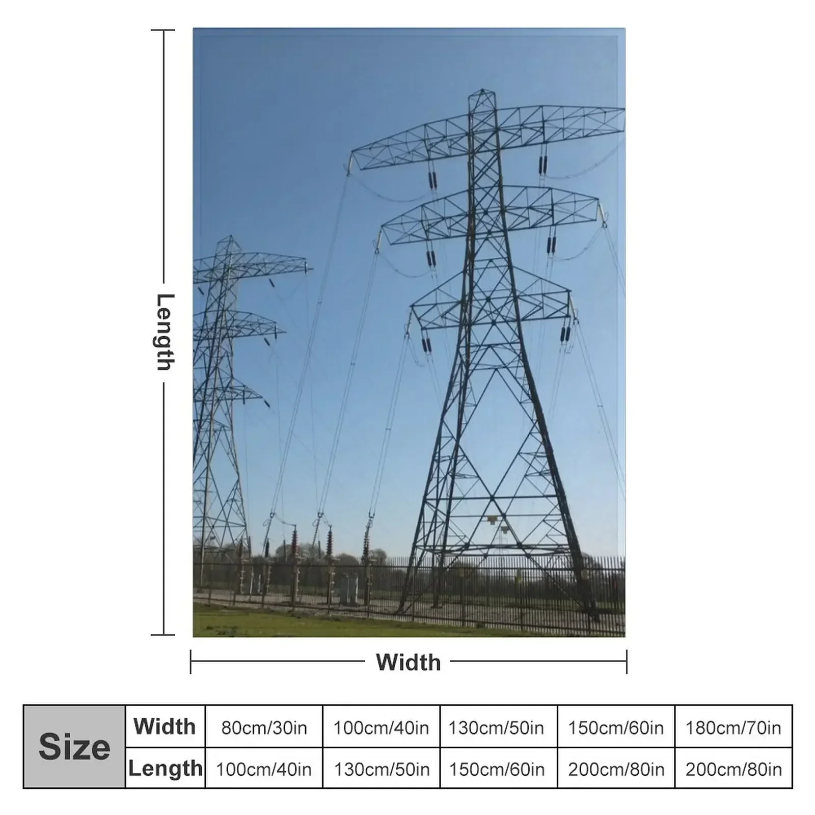 electricity pylons Throw Blanket funny gift Warm anime for winter Blankets