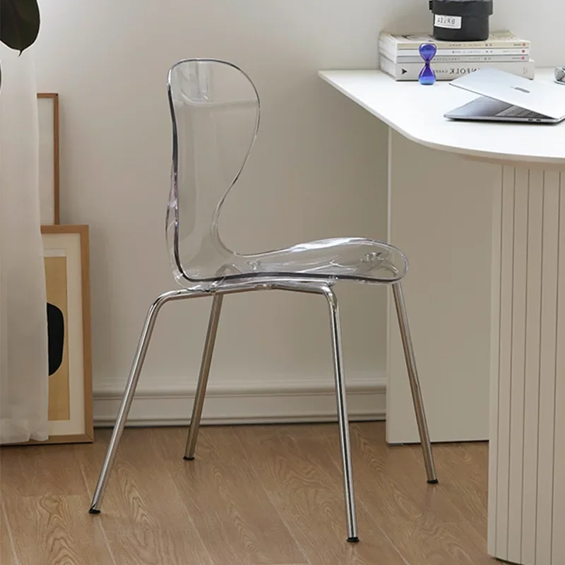 สํานักงานเก้าอี้บาร์กันน้ําหรูหราโต๊ะกลับระเบียง Minimalist โปร่งใสแผนกต้อนรับเก้าอี้บาร์ออกแบบ Chaise De Bar ตกแต่ง