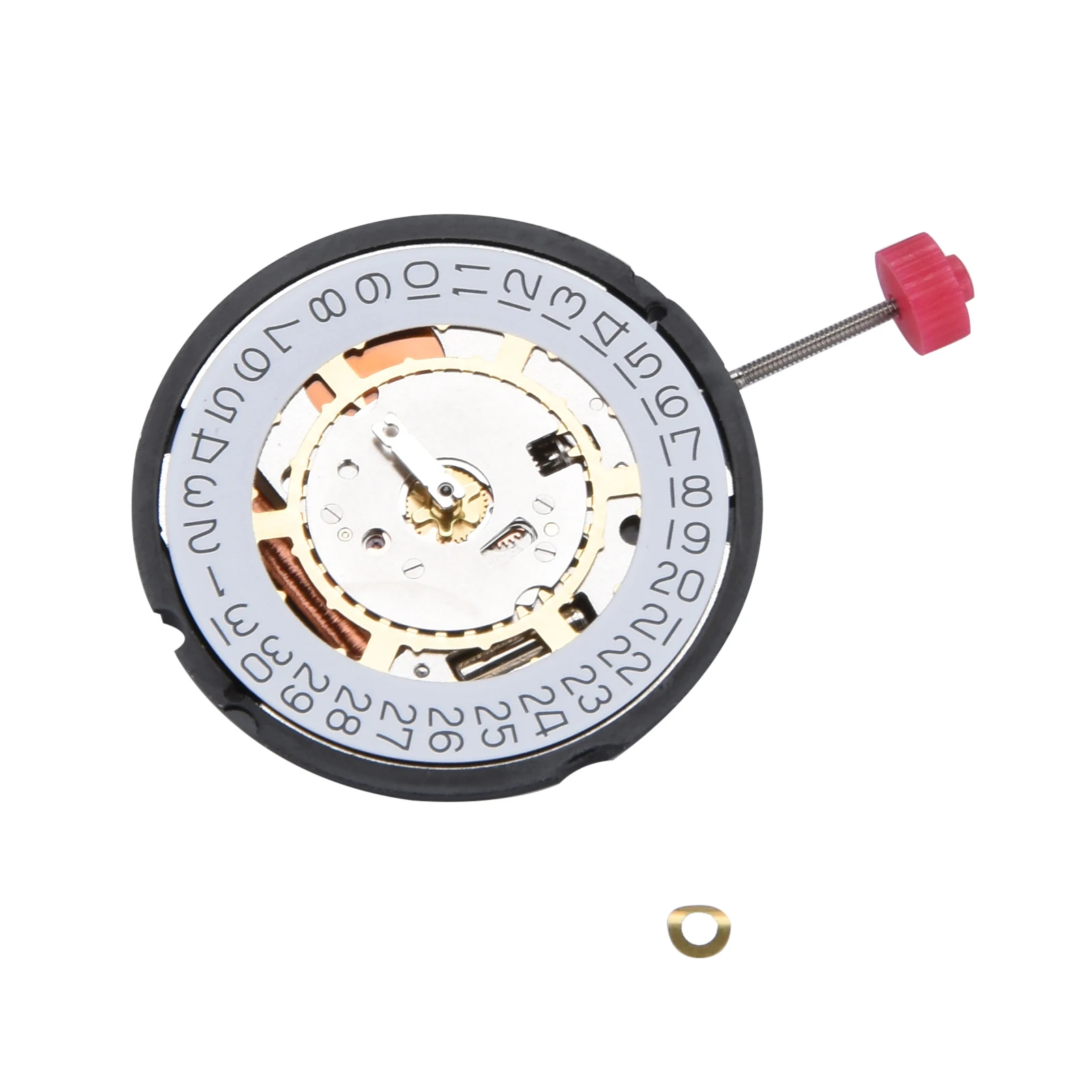 Premium Date @ 3' Quartz 3 Hands Movement With Adjusting Stem & Battery For Ronda 715 Watch Movement Replacement