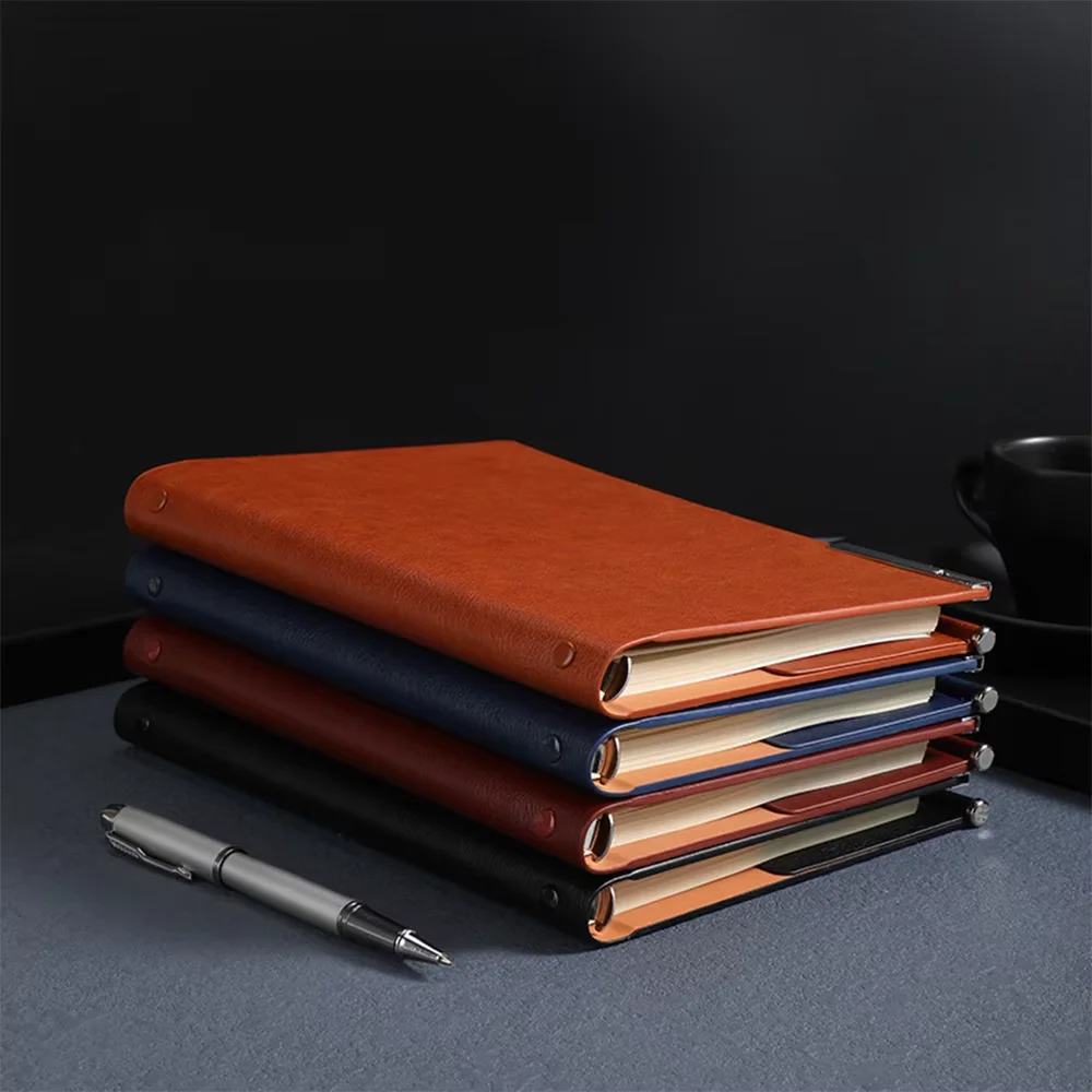 Name Logo Customize A5 PU Leather Notebook 6 Rings Binder Loose-leaf Note Book Student Diary Office School Supplies