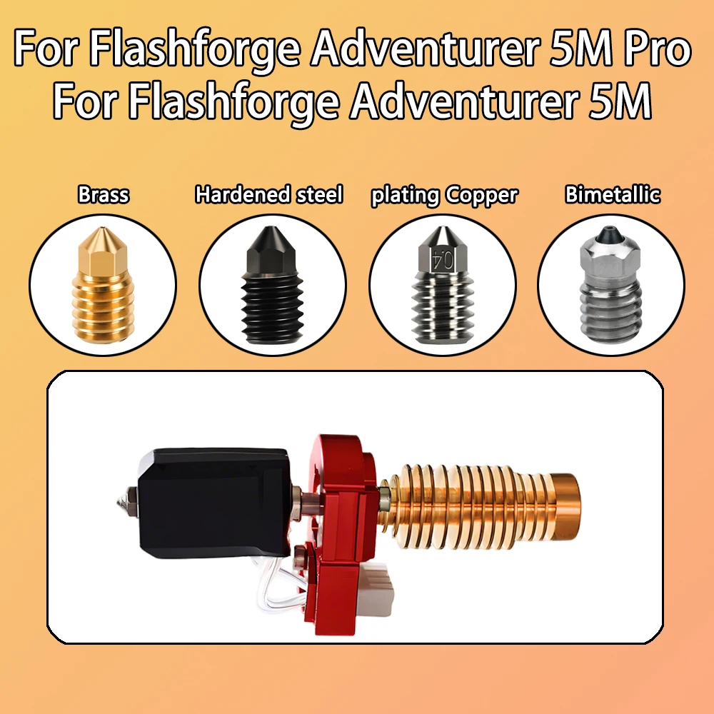 

Для Flashforge Adventurer 5M/5M Pro, новое обновление, сопло Hotend AD5M, сменная насадка Caremic Hotend, быстрый нагрев, AD5M Pro