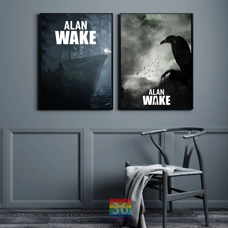 Alan Wake Gaming Poster Canvas Printing Alan Wake Video Game Cover Character Wall Art Picture Gaming Room Home Wall Decoration