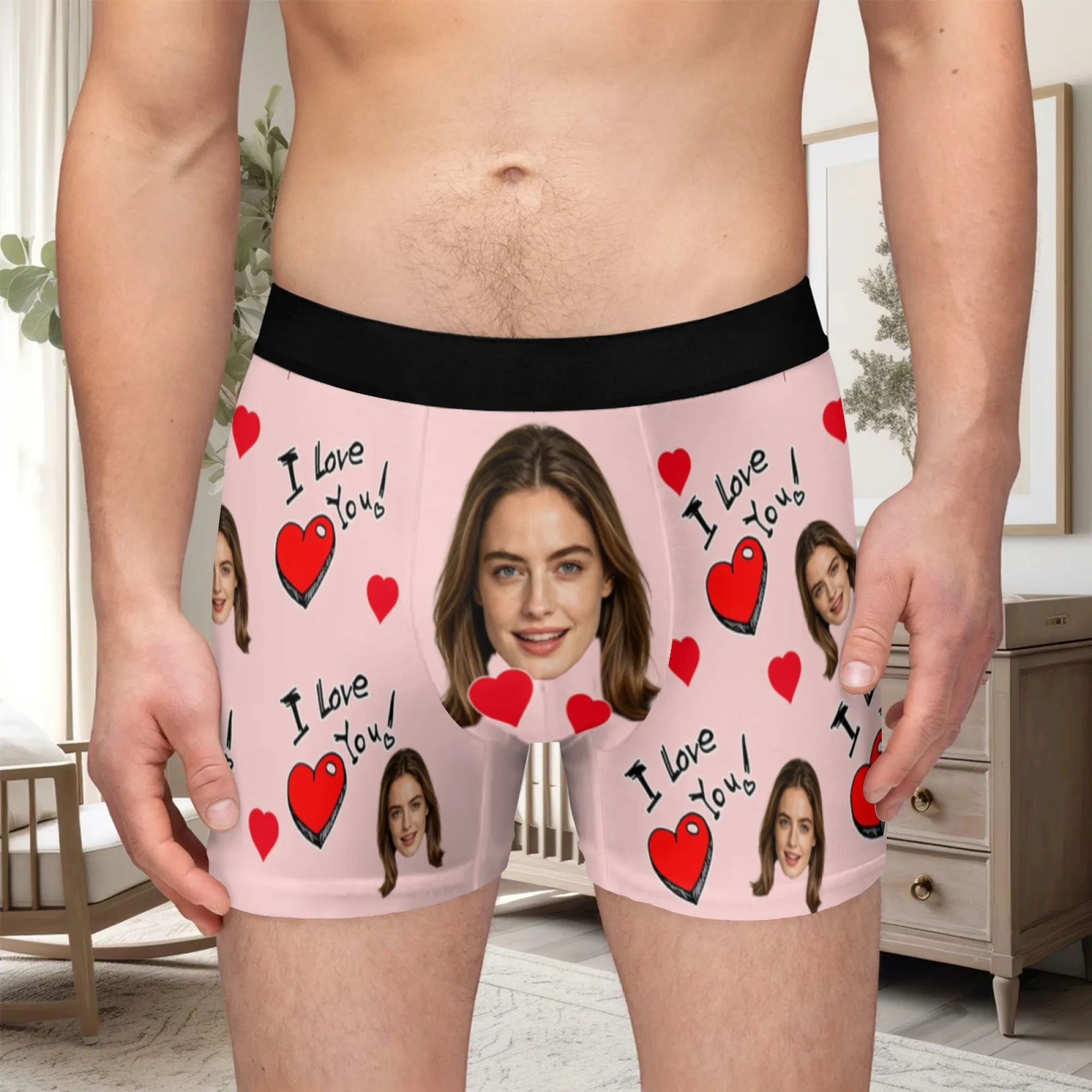 Personalized facial photo customization flat underwear customization men's Valentine's Day gift for husband gift for father