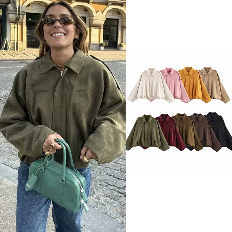 

Autumn Jackets Women's 2025 New Outerwear Chic Loose Elegant Warm Women's Coat Street Fashion Holiday Youth Coat