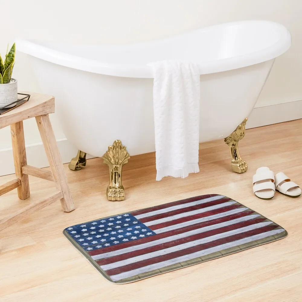 

Stars & Stripes Bath Mat Bathroom Interior Anti-Slip Carpet Bathroom Accessory Toilet Floor Mat